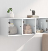 VidaXL Wandkast met glazen deuren 102x37x35 cm wit