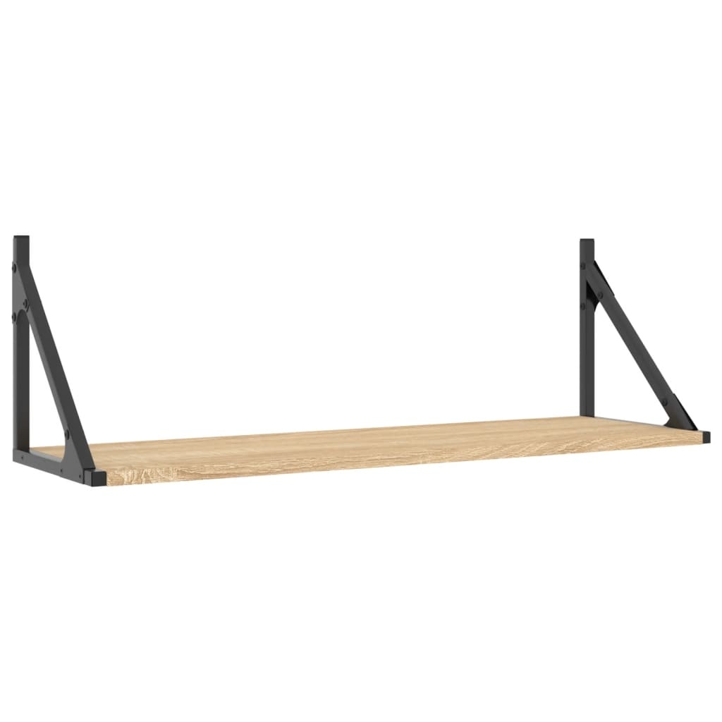 VidaXL Wandschappen 2 st 80x25x25,5 cm bewerkt hout sonoma eikenkleur