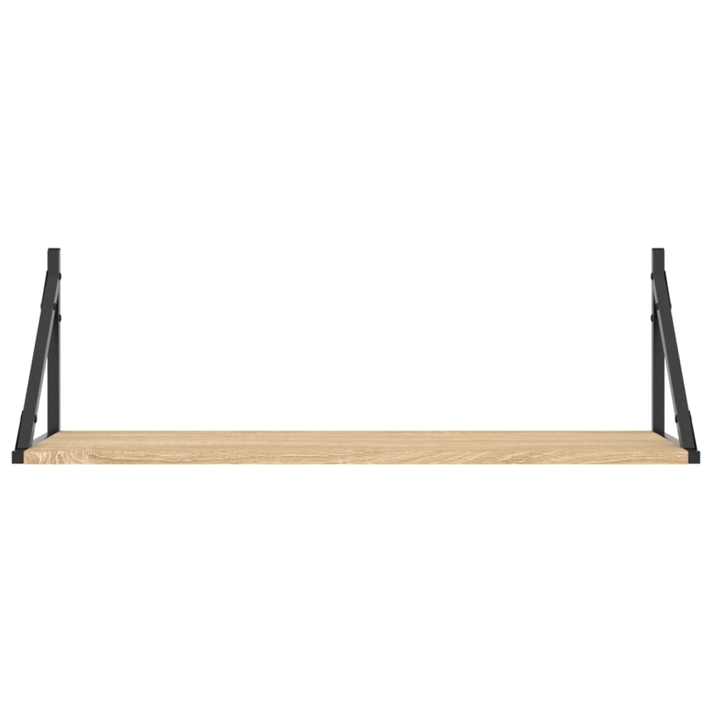 VidaXL Wandschappen 2 st 80x25x25,5 cm bewerkt hout sonoma eikenkleur