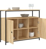 VidaXL Dressoir 100x35x80 cm bewerkt hout sonoma eikenkleurig