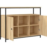 VidaXL Dressoir 100x35x80 cm bewerkt hout sonoma eikenkleurig