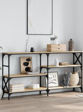 VidaXL Wandtafel 150x29x76,5 cm bewerkt hout sonoma eikenkleurig