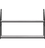 VidaXL Wandrek 2-laags 80x21x51 cm bewerkt hout grijs sonoma eiken