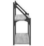 VidaXL Wandrek 2-laags 80x21x51 cm bewerkt hout grijs sonoma eiken