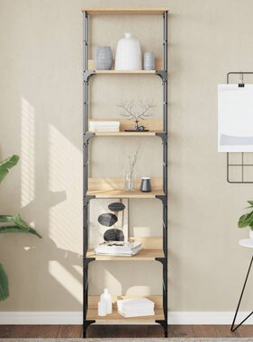 VidaXL Boekenrek 50x33x188,5 cm bewerkt hout sonoma eikenkleurig