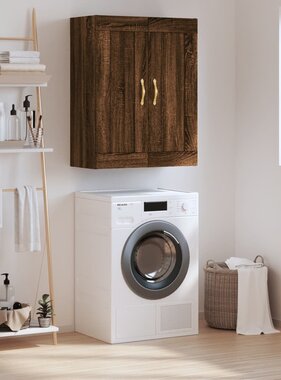 VidaXL Wandkast 69,5x34x90 cm bewerkt hout bruin eikenkleur