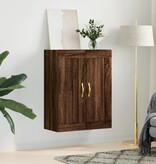 VidaXL Wandkast 69,5x34x90 cm bewerkt hout bruin eikenkleur