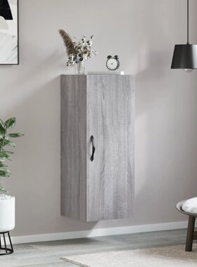 VidaXL Wandkast 34,5x34x90 cm bewerkt hout grijs sonoma eikenkleurig