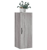 VidaXL Wandkast 34,5x34x90 cm bewerkt hout grijs sonoma eikenkleurig