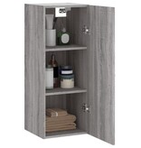 VidaXL Wandkast 34,5x34x90 cm bewerkt hout grijs sonoma eikenkleurig