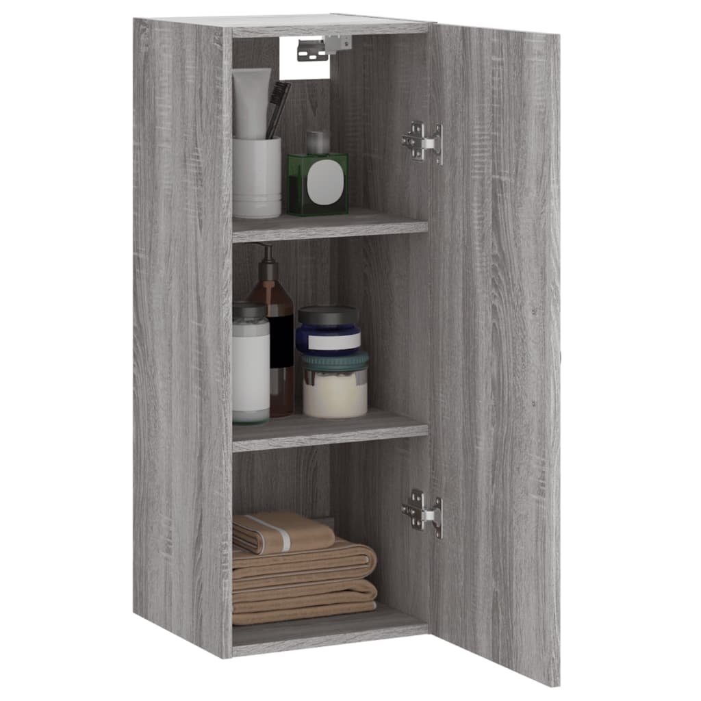 VidaXL Wandkast 34,5x34x90 cm bewerkt hout grijs sonoma eikenkleurig