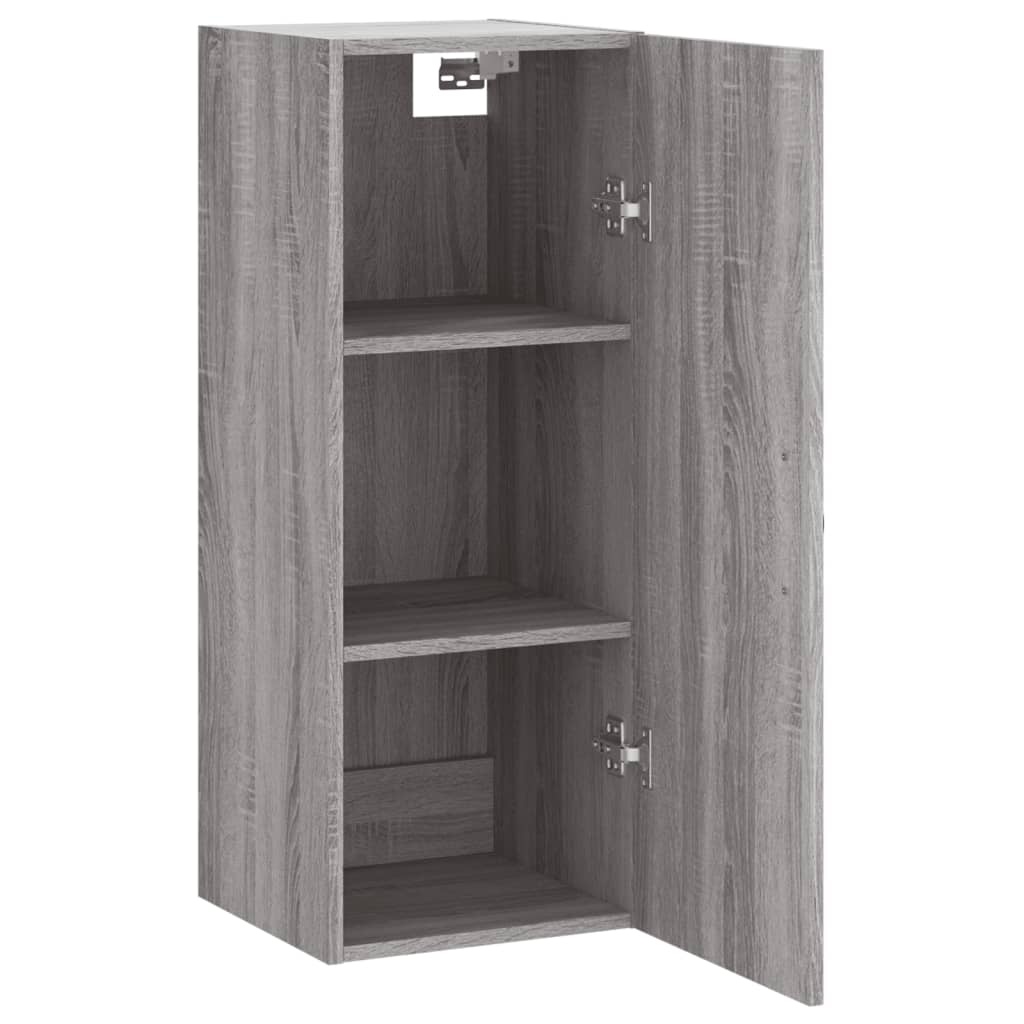 VidaXL Wandkast 34,5x34x90 cm bewerkt hout grijs sonoma eikenkleurig