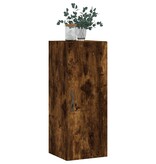 VidaXL Wandkast 34,5x34x90 cm bewerkt hout gerookt eikenkleurig