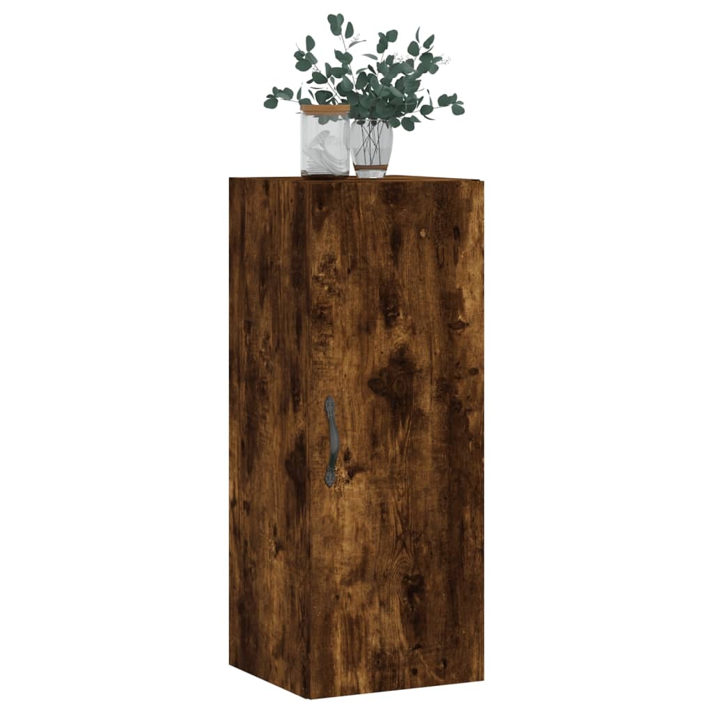 VidaXL Wandkast 34,5x34x90 cm bewerkt hout gerookt eikenkleurig