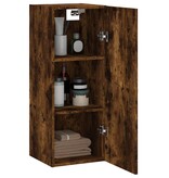 VidaXL Wandkast 34,5x34x90 cm bewerkt hout gerookt eikenkleurig
