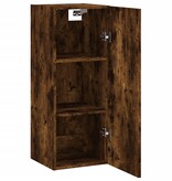 VidaXL Wandkast 34,5x34x90 cm bewerkt hout gerookt eikenkleurig