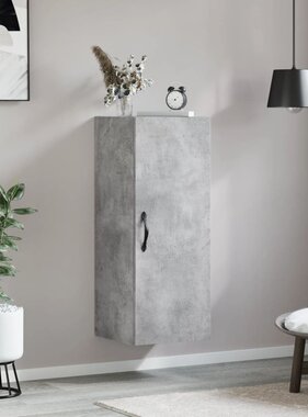 VidaXL Wandkast 34,5x34x90 cm bewerkt hout betongrijs