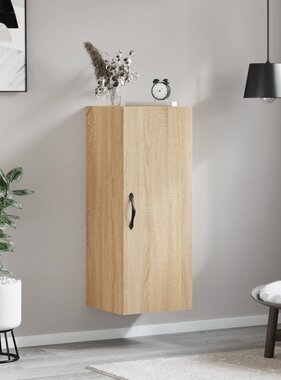 VidaXL Wandkast 34,5x34x90 cm bewerkt hout sonoma eikenkleurig