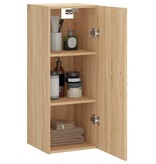 VidaXL Wandkast 34,5x34x90 cm bewerkt hout sonoma eikenkleurig