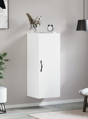 VidaXL Wandkast 34,5x34x90 cm bewerkt hout wit