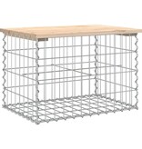 VidaXL Tuinbank schanskorfontwerp 63x44x42 cm massief grenenhout