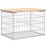 VidaXL Tuinbank schanskorfontwerp 63x44x42 cm massief grenenhout