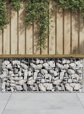 VidaXL Tuinbank schanskorfontwerp 103x31,5x42 cm geïmpregneerd hout