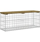 VidaXL Tuinbank schanskorfontwerp 103x31,5x42 cm geïmpregneerd hout