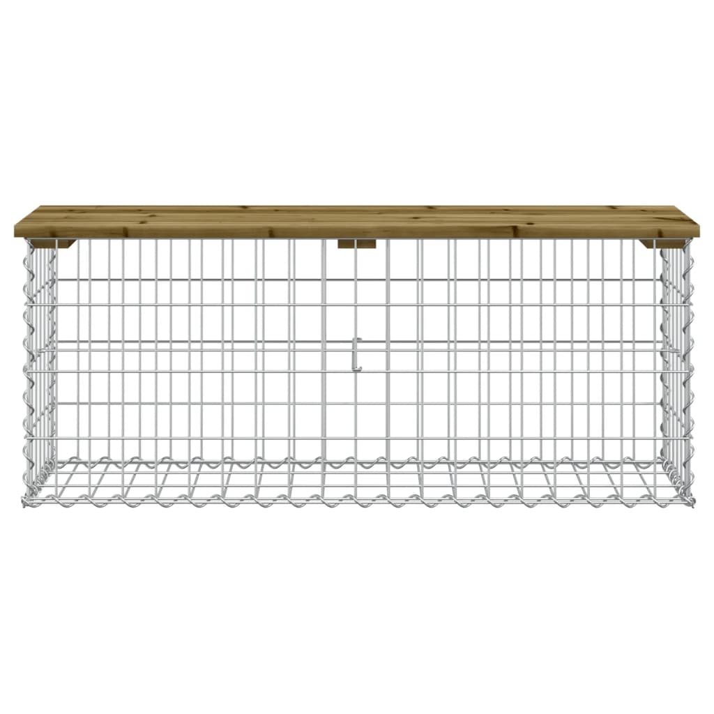 VidaXL Tuinbank schanskorfontwerp 103x31,5x42 cm geïmpregneerd hout
