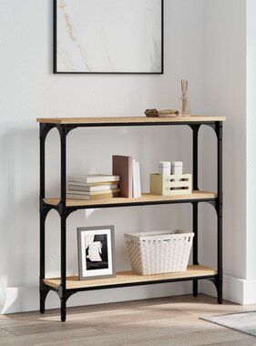 VidaXL Wandtafel 75x22,5x75 cm bewerkt hout sonoma eikenkleurig