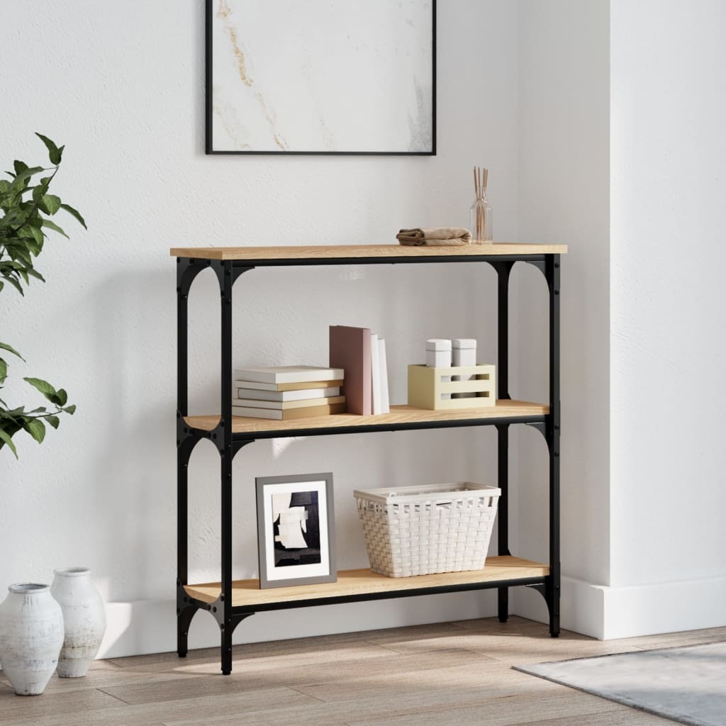 VidaXL Wandtafel 75x22,5x75 cm bewerkt hout sonoma eikenkleurig