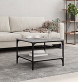 VidaXL Salontafel 55x55x40 cm bewerkt hout grijs sonoma eikenkleurig