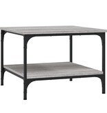 VidaXL Salontafel 55x55x40 cm bewerkt hout grijs sonoma eikenkleurig