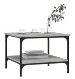 VidaXL Salontafel 55x55x40 cm bewerkt hout grijs sonoma eikenkleurig