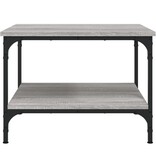 VidaXL Salontafel 55x55x40 cm bewerkt hout grijs sonoma eikenkleurig