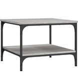 VidaXL Salontafel 55x55x40 cm bewerkt hout grijs sonoma eikenkleurig