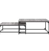 VidaXL 2-delige Tafeltjesset bewerkt hout grijs sonoma eikenkleurig