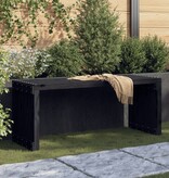 VidaXL Tuinbankje verlengbaar 212,5x40,5x45 cm grenenhout zwart