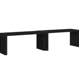 VidaXL Tuinbankje verlengbaar 212,5x40,5x45 cm grenenhout zwart
