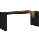 VidaXL Tuinbankje verlengbaar 212,5x40,5x45 cm grenenhout zwart