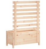 VidaXL Plantenbak met rek 79x39,5x114 cm massief grenenhout
