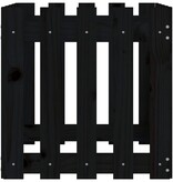 VidaXL Plantenbak met hekontwerp 50x50x50 cm massief grenenhout zwart