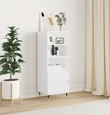 VidaXL Hoge kast 40x36x110 cm bewerkt hout wit