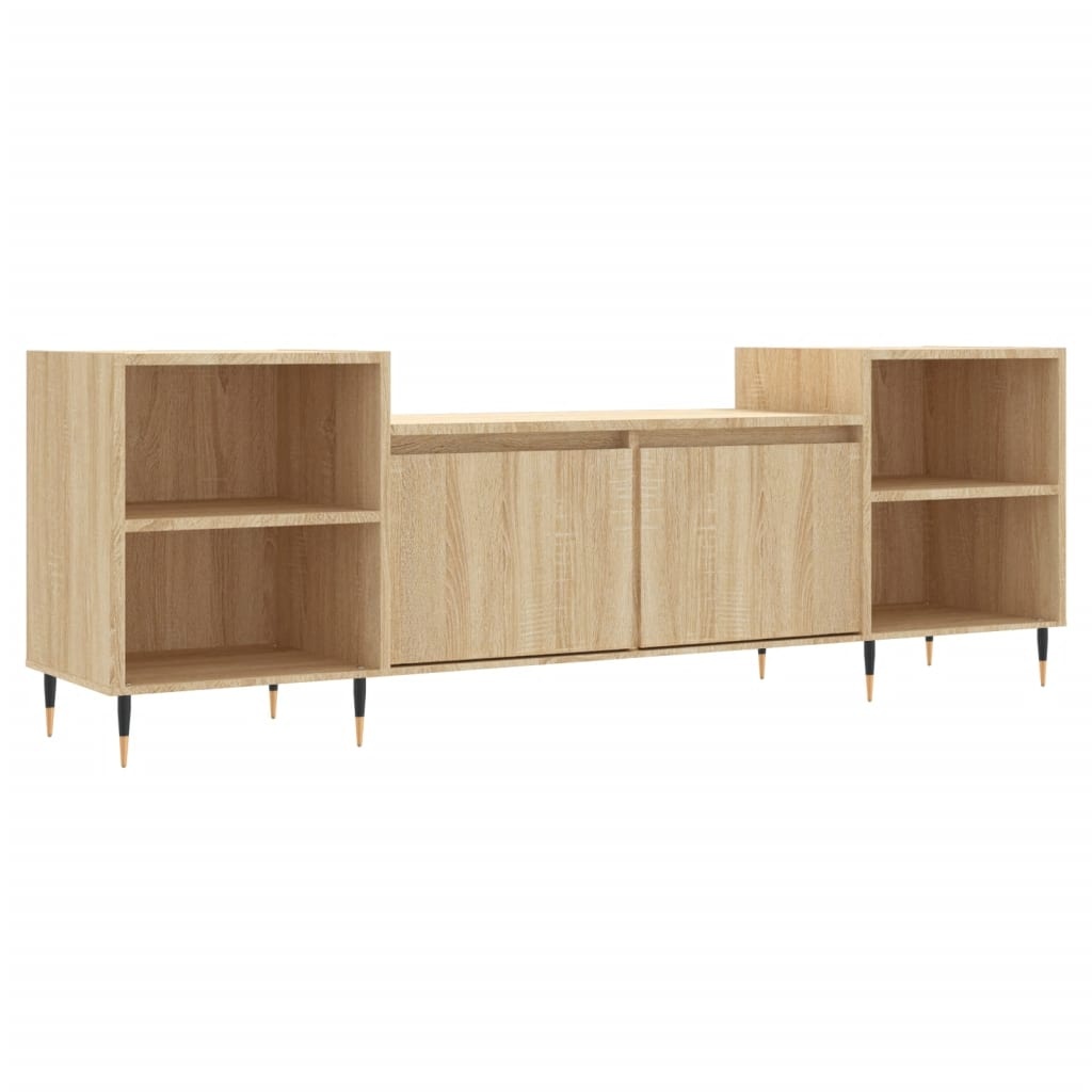 VidaXL Tv-meubel 160x35x55 cm bewerkt hout sonoma eikenkleurig
