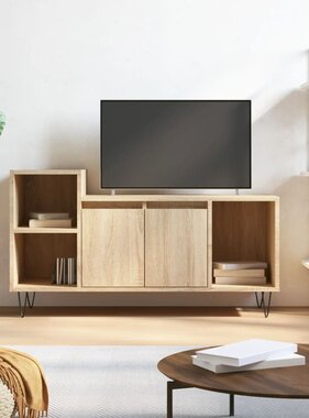 VidaXL Tv-meubel 100x35x55 cm bewerkt hout sonoma eikenkleurig