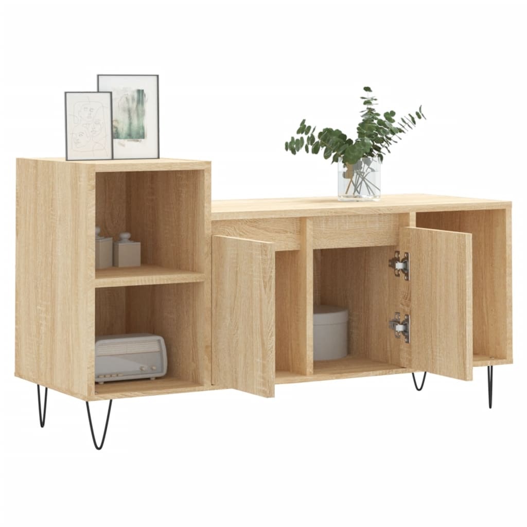 VidaXL Tv-meubel 100x35x55 cm bewerkt hout sonoma eikenkleurig