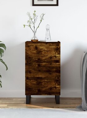 VidaXL Dressoir 40x35x70 cm bewerkt hout gerookt eikenkleurig