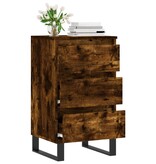 VidaXL Dressoir 40x35x70 cm bewerkt hout gerookt eikenkleurig