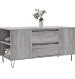 VidaXL Salontafel 102x44,5x50 cm bewerkt hout grijs sonoma eikenkleur