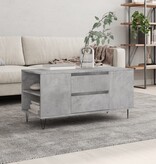 VidaXL Salontafel 102x44,5x50 cm bewerkt hout betongrijs